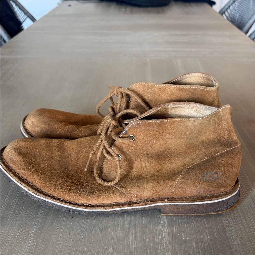Ugg Men's 13 Tan Suede Shoes - Picture 3 of 6